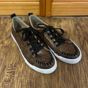 Justin Boots Brown Patterned Women's Sneakers